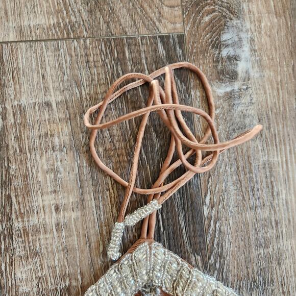 Retrofete Beige and Silver Mini Dress - Picture 5 of 10